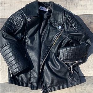 Faux leather biker jacket